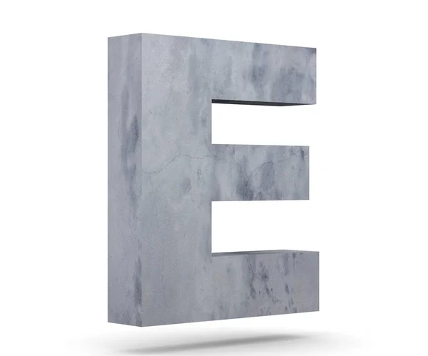 Concrete Capital Letter Isolado Sobre Fundo Branco Ilustração Renderização — Fotografia de Stock