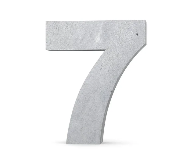 3D renderizado concreto número 7 siete. Ilustración de renderizado 3D . —  Fotos de Stock