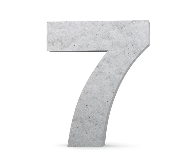 3D renderizando concreto número 7 sete. Ilustração de renderização 3D . — Fotografia de Stock