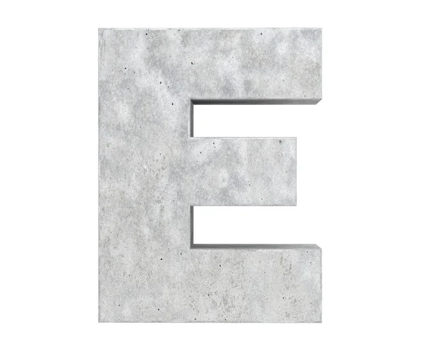 Concrete Capital Letter Isolado Sobre Fundo Branco Ilustração Renderização — Fotografia de Stock