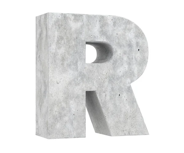 Concrete Capital Letter Isolated White Background Render Illustration — Stock Photo, Image