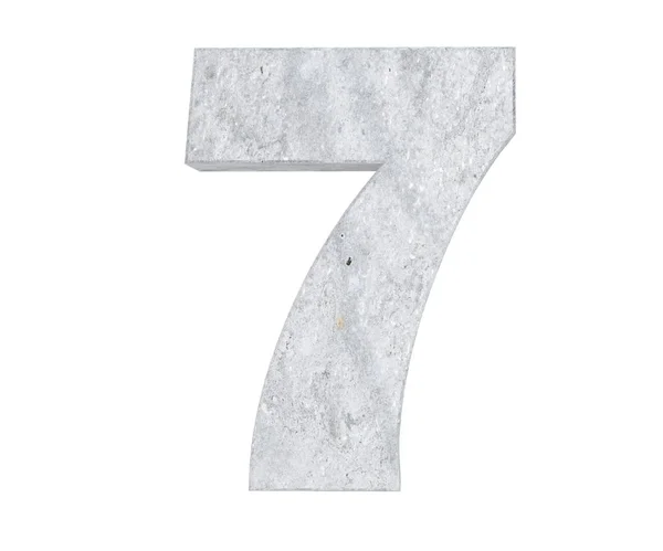 Rendering Concrete Number Seven Render Illustration — Stock Photo, Image