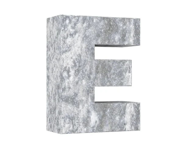 Concrete Capital Letter Isolado Sobre Fundo Branco Ilustração Renderização — Fotografia de Stock