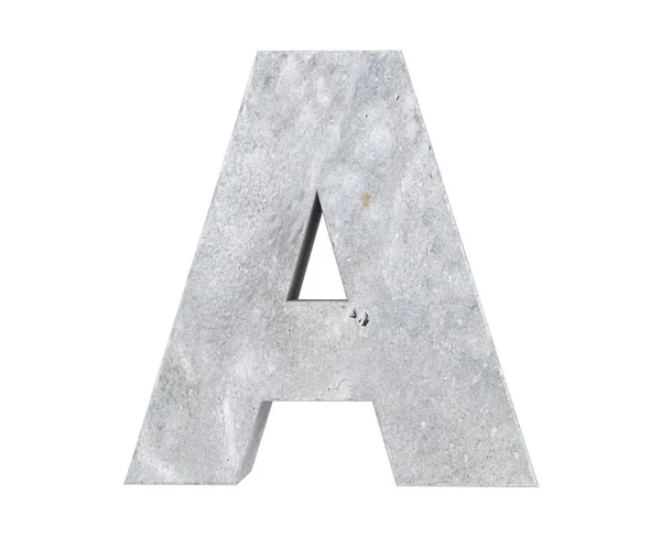 Concrete Capital Letter Isolado Sobre Fundo Branco Ilustração Renderização — Fotografia de Stock