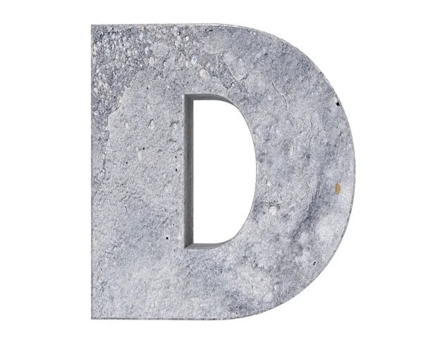 Concrete Capital Letter Diisolasi Dengan Latar Belakang Putih Ilustrasi Render — Stok Foto