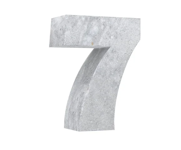 Rendering Beton Nummer Sieben Darstellung — Stockfoto