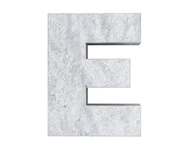 Concrete Capital Letter Isolado Sobre Fundo Branco Ilustração Renderização — Fotografia de Stock