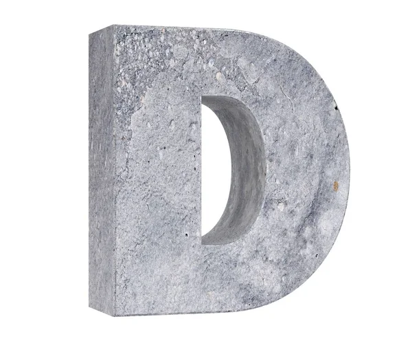 Concrete Capital Letter Diisolasi Dengan Latar Belakang Putih Ilustrasi Render — Stok Foto