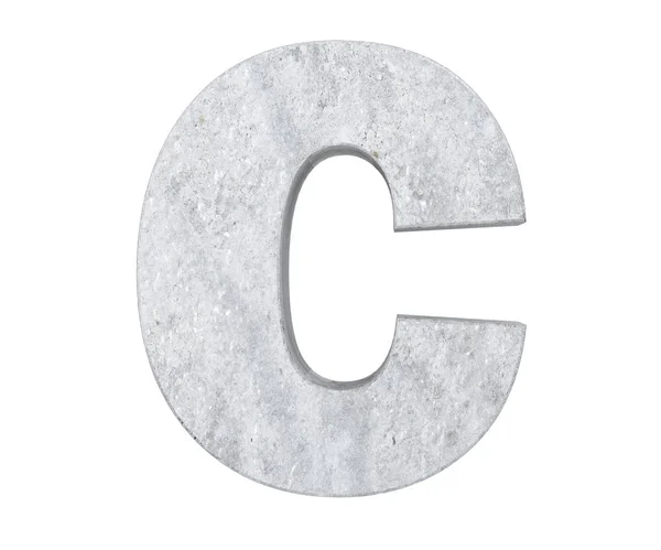 Concrete Capital Letter Diisolasi Dengan Latar Belakang Putih Ilustrasi Render — Stok Foto