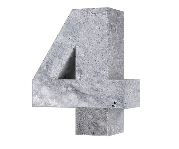 Rendering Beton Nummer Vier Darstellung — Stockfoto