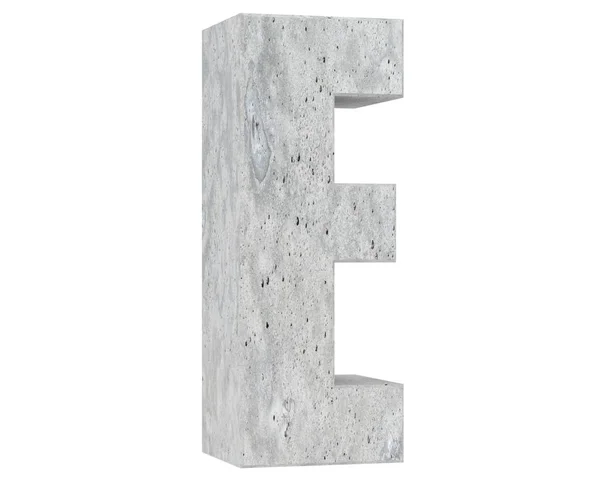 Concrete Capital Letter Isolado Sobre Fundo Branco Ilustração Renderização — Fotografia de Stock