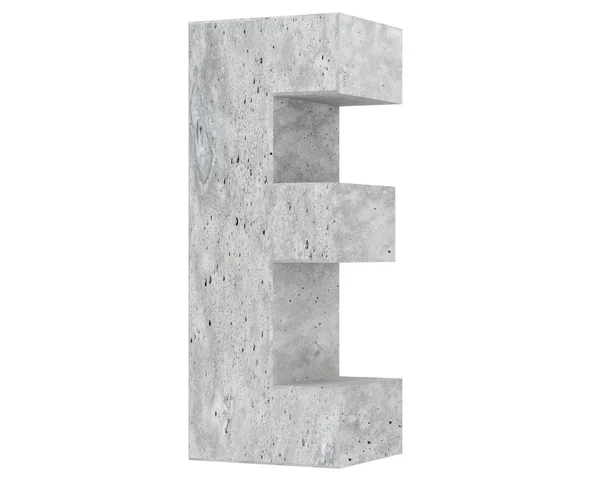 Beton Großbuchstaben Isoliert Auf Weißem Hintergrund Darstellung — Stockfoto