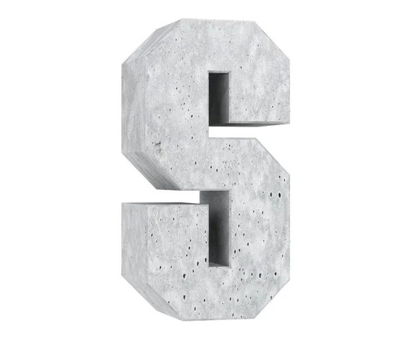 Concrete Capital Letter Isolated White Background Render Illustration Royalty Free Stock Photos