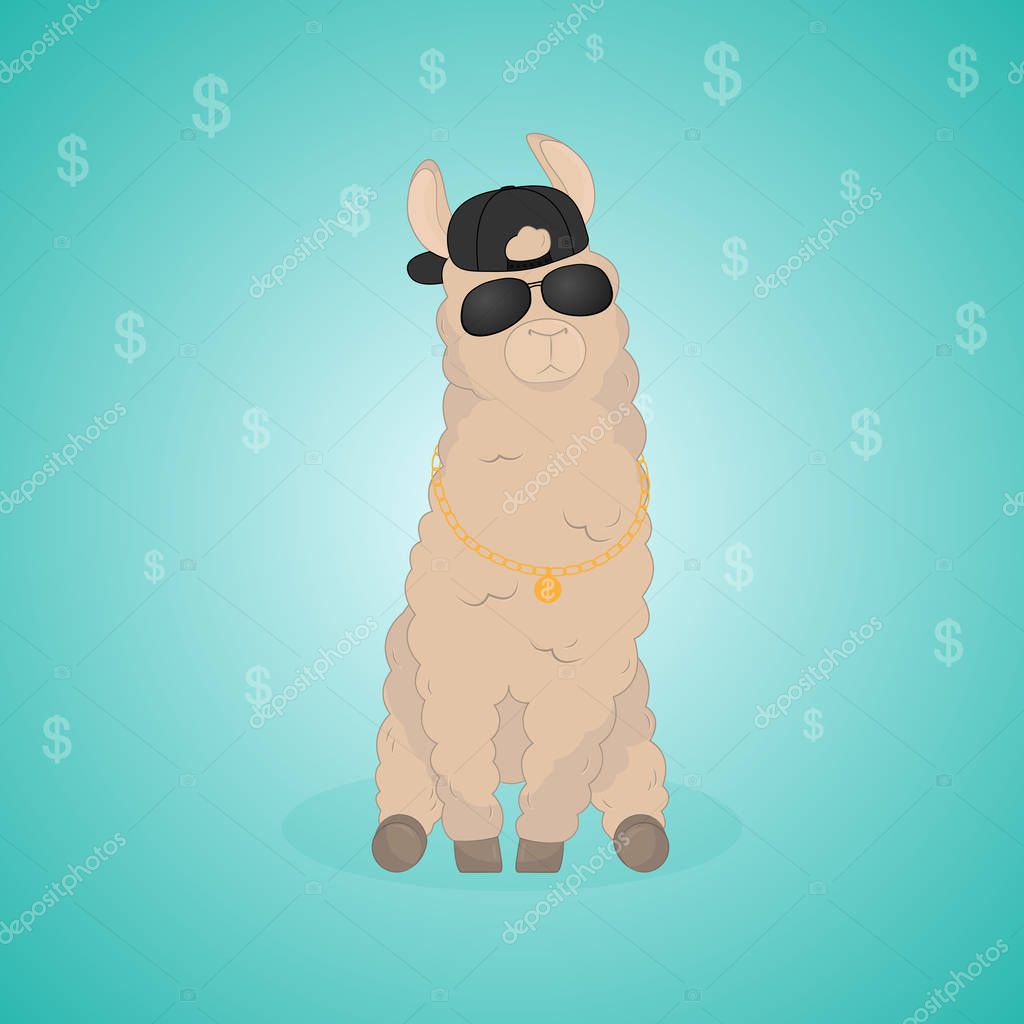 Cartoon Llama Cute Lama Alpaca Card On Colorful Background Vector Illuatration Premium Vector In Adobe Illustrator Ai Ai Format Encapsulated Postscript Eps Eps Format