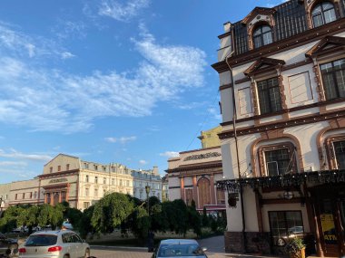 Bir zamanlar Ukrayna 'nın çok önemli bir şehri olan Odessa şehir merkezindeki tipik bir tarihi mimari.