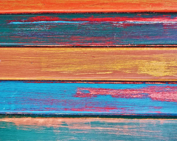 Strisce Legno Dipinte Primo Piano Sfondo Colorato — Foto Stock