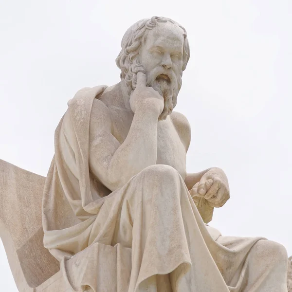 Athen Griechenland Sokrates Die Statue Des Antiken Philosophen — Stockfoto