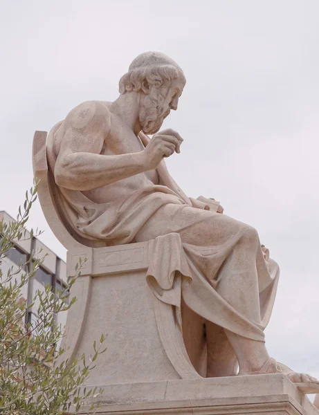 Atenas Greece Plato Estátua Antiga Filósofo — Fotografia de Stock