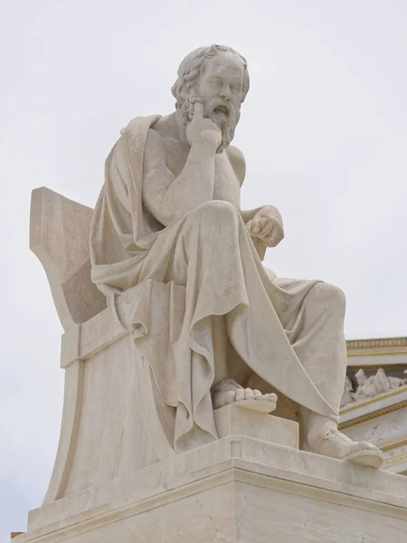雅典希腊 苏格拉底古代哲学家雕像 — 图库照片