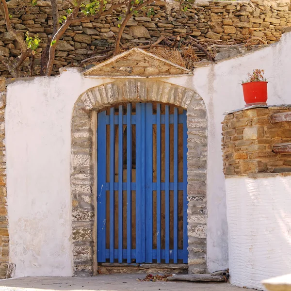 Ingresso Della Casa Isola Mediterranea — Foto Stock