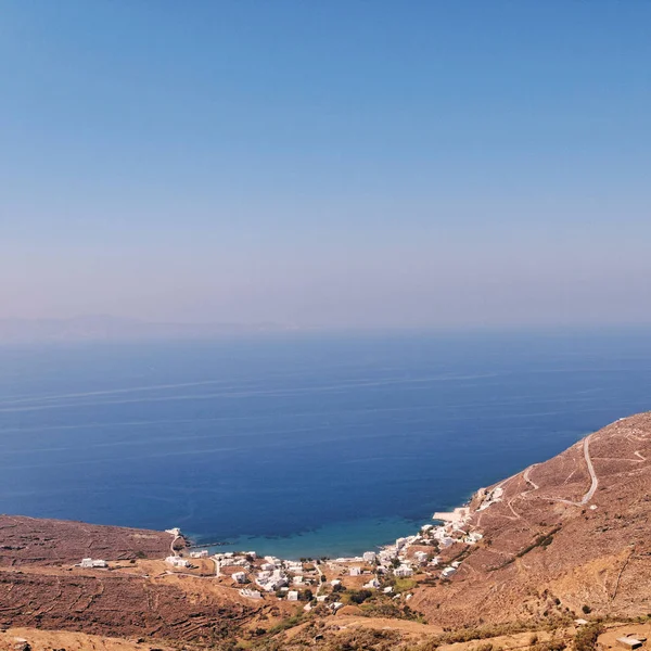 View Aegean Sea Ysternia Tinos Island Greece — Stock Photo, Image