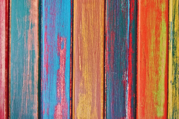 Strisce Legno Dipinte Primo Piano Sfondo Colorato — Foto Stock