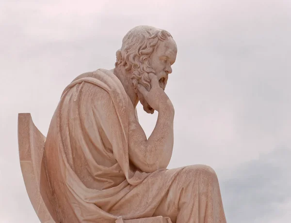 Athen Griechenland Sokrates Die Statue Des Antiken Philosophen — Stockfoto