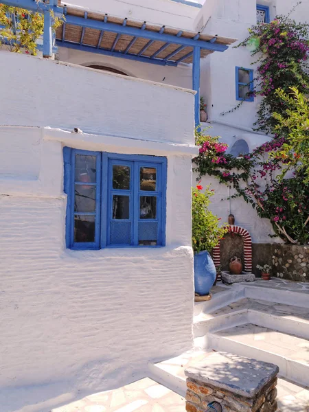 Старое Окно Остров Тинос Греция — стоковое фото