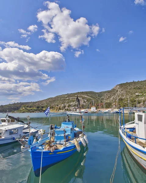 Grecia Azul Kaiki Barco Pesca Tradicional — Foto de Stock