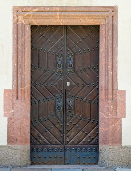 Vintage Porta Marrone Legno — Foto Stock