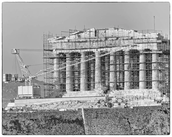 Athen Griechenland Parthenon Antiken Tempel Auf Akropolis Hügel Fine Art — Stockfoto