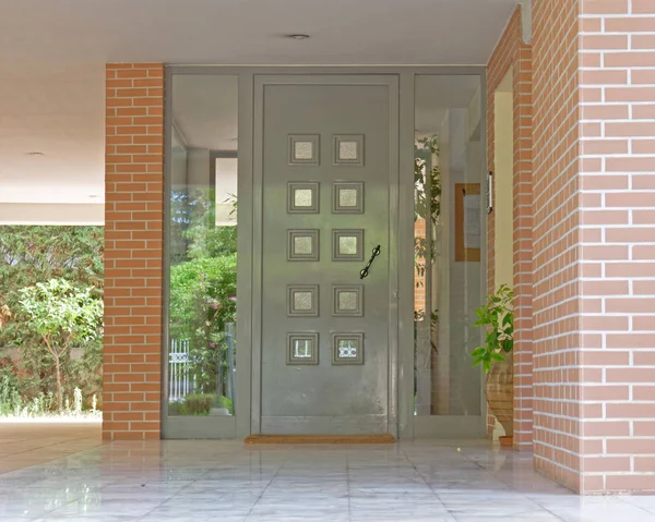 Entrée Maison Contemporaine Athènes Grèce — Photo