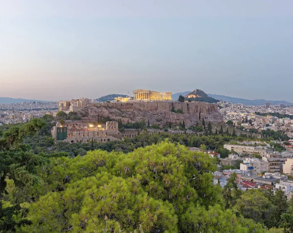 Atina Yunanistan Partenon Akropolis Panoramik — Stok fotoğraf