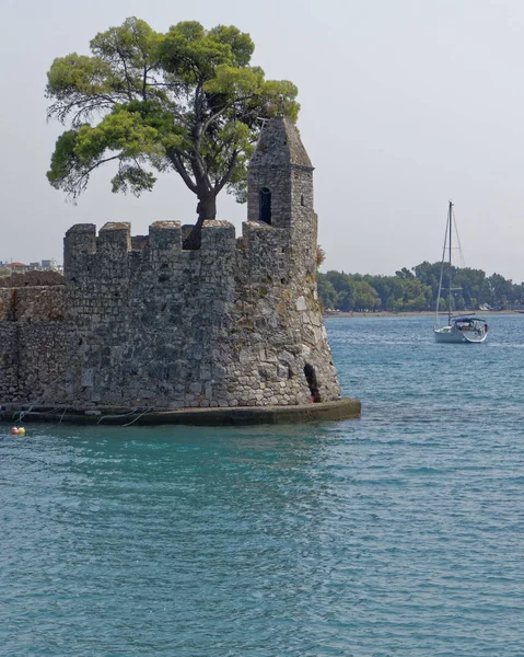 Grekland Nafpaktos Medeltida Port Befästning — Stockfoto