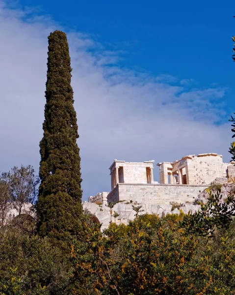 Griechenland Athena Antiken Tempel Auf Akropolis Hügel — Stockfoto