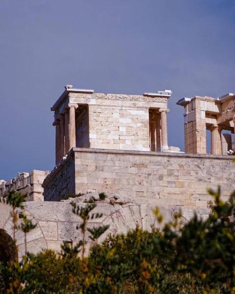 雅典娜古庙在雅典卫山 — 图库照片