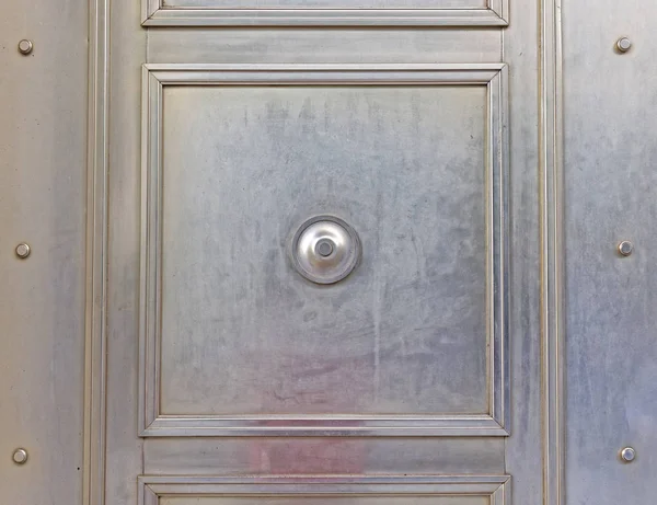 Moldura Metálica Bronze Detalhe Elegante Porta — Fotografia de Stock