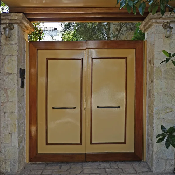 Elegant House Pale Beige Door Athens Greece — Stock Photo, Image