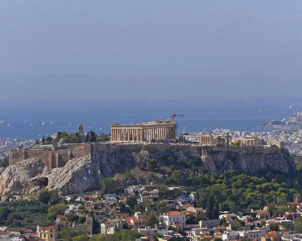 Athén Görögország Parthenon Híres Templomot Akropolisz Hill — Stock Fotó