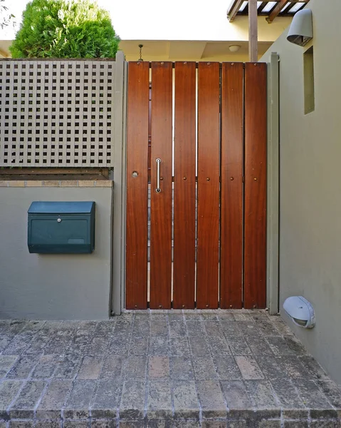 Elegante Entrada Casa Moderna Atenas Grecia — Foto de Stock