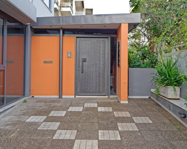 Modern House Colorful Entrance Athens Greece — Stock Photo, Image
