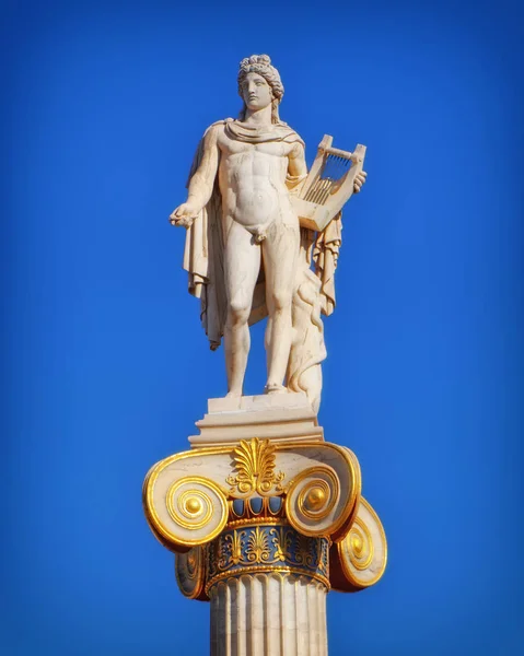 阿波罗古音乐和诗歌之神雕像 雅典希腊 — 图库照片
