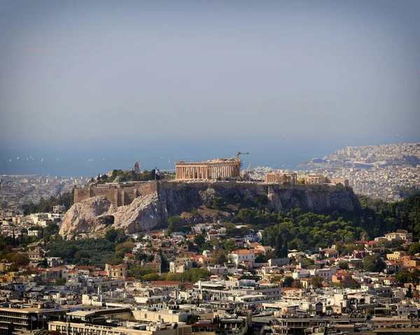 Partenone Famoso Tempio Sulla Collina Acropoli Atene Grecia — Foto Stock