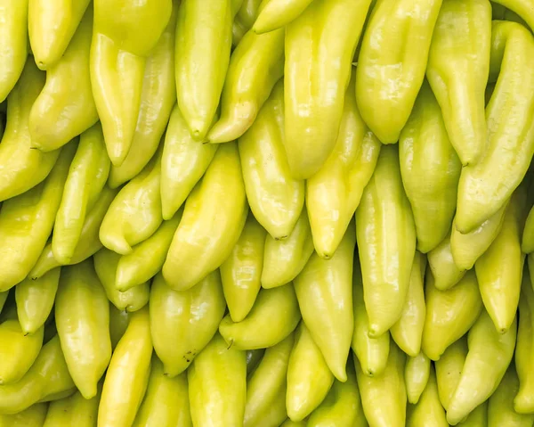 Peperoni Verdi Caldi Sfondo Naturale Colorato — Foto Stock