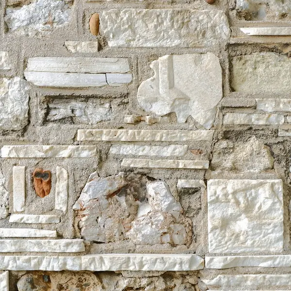 珍しいランダム形状石壁クローズアップ — ストック写真