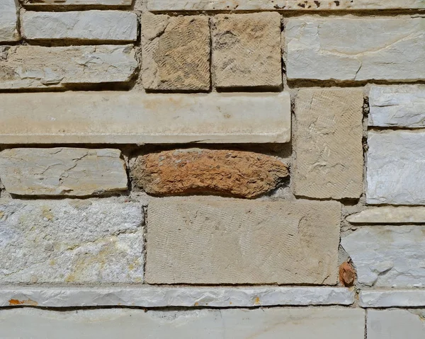 Proste Kamienie Cięte Ściany Zbliżenie — Zdjęcie stockowe