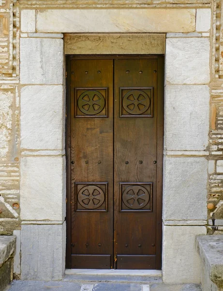 Porte Entrée Maison Contemporaine Athènes Grèce — Photo