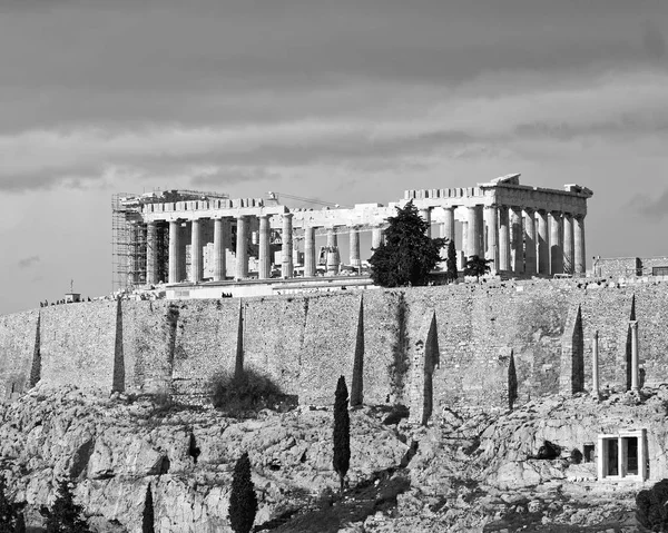 Atenas Templo Grego Antigo Parthenon Colina Acropolis — Fotografia de Stock