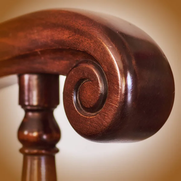 Spiral Shape Armchsir Classical Design Furniture Detail Filtered — Stock Photo, Image