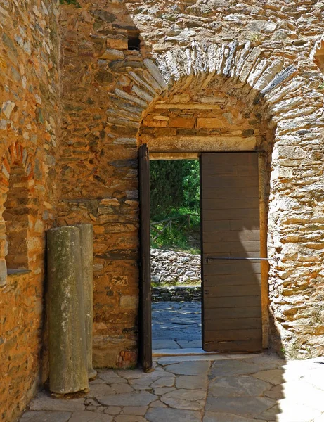 Atina Yunanistan Kaisariani Manastırı Ana Kapısı — Stok fotoğraf